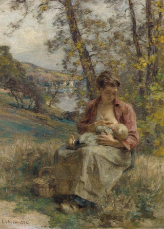 Lon Augustin Lhermitte - The Young Mother.webp