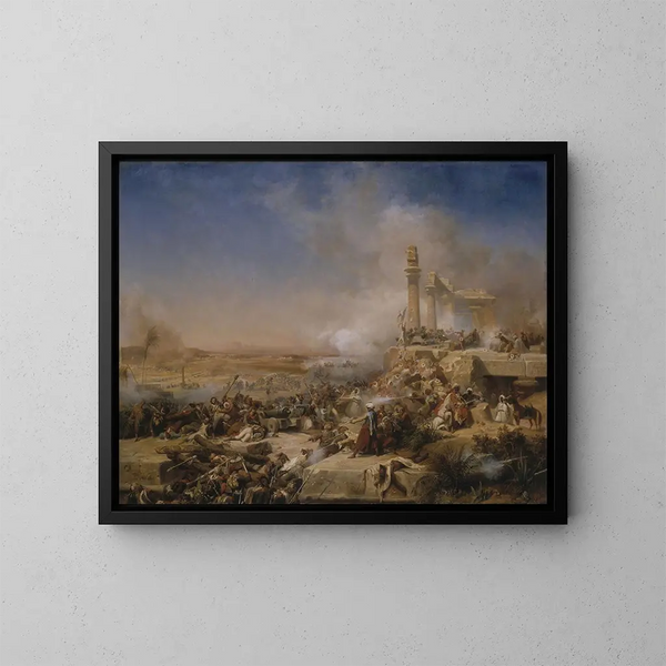Bataille d'Héliopolis - Léon Cogniet — quadro incorniciato alla parete