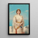 a young girl on the shore - Léon Herbo — framed artwork on a wall
