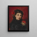 Portrait of a Spanish woman - Léon Herbo — framed artwork on a wall