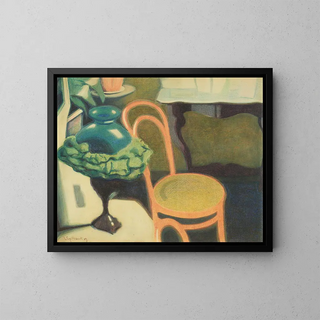 Lon Spilliaert - Interieur met stoel en opaline lamp.webp