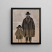 Léon Spilliaert und Madeleine beim Spaziergang in Ostende - Léon Spilliaert — gerahmtes Bild an der Wand