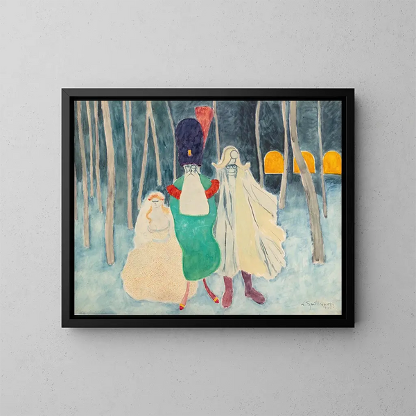 Mascarade Léopold II, Napoléon et la bouquetière - Léon Spilliaert — gerahmtes Bild an der Wand