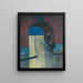 Ein Mann und eine Frau, die sich unter einer Gewölbe der Drie Gapers Ostende - Léon Spilliaert — gerahmtes Bild an der Wand