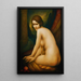 Femme avec un collier de perles - Léonard Sarluis — quadro incorniciato alla parete