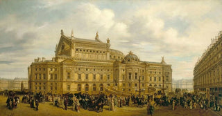 Lonard Saurfelt - LOpra Garnier vu de la rue Auber vers 1880 9me arrondissement.webp