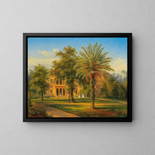 Roma, vista della villa Torlonia - Longin Christianowitsch Fricke — quadro incorniciato alla parete