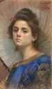 Junge Frau mit Sonnenschirm - Lonie De Loghades — Ansicht des Kunstwerks