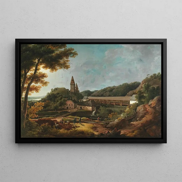 Lorenz Adolf Schnberger - A NorthEast View of the Weitenegg Castle Ruins near the Danube.webp