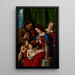Madonna and Child with Saints John the Baptist, Francis of Assisi, Joseph, and Catherine of Alexandria - Lorenzo Lotto — framed artwork on a wall