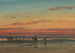 Tramonto in Egitto con due beduini su cammelli - Louis-Amable Crapelet — vista dell’opera