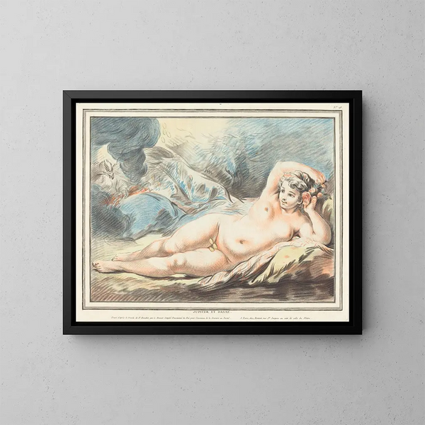 Jupiter und Danaé - Louis-Marin Bonnet — gerahmtes Bild an der Wand