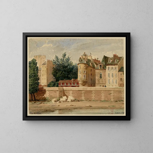 Vecchia Prefettura di Polizia nel 1849 - Louis-Martial-Thodat Masson — quadro incorniciato alla parete