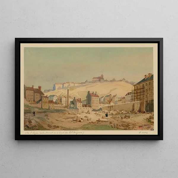 LouisMartialThodat Masson - Le clos SaintLazare et la butte Montmartre en 1848.webp