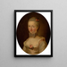 Young Woman with Flowers in Her Hair - Louis-Michel Van Loo — framed artwork on a wall
