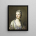 Portrait of Princess Galitzine - Louis-Michel Van Loo — framed artwork on a wall