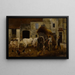 Gruppe von Ochsen im Bauernhofhof - Louis-Robert Carrier-Belleuse — gerahmtes Bild an der Wand