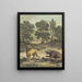 Die Löwin Und Der Bär - Louis-Simon Lempereur — gerahmtes Bild an der Wand