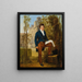 Ritratto di Nicolas Pierre Tiolier 1784-1843 in piedi nei giardini della Villa Medici - Louis-Vincent-Léon Pallière — quadro incorniciato alla parete