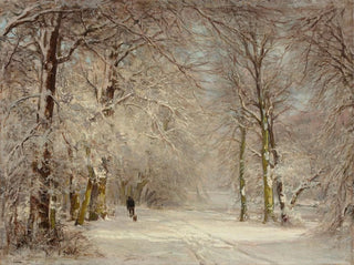 Louis Apol - A snow covered path in winter.webp