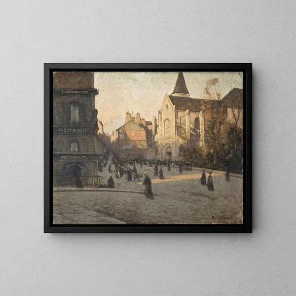L'église Saint-Médard - Louis Braquaval — quadro incorniciato alla parete