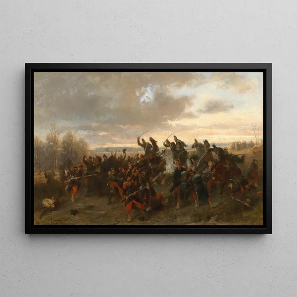 Louis Braun - Bavarian and French Troops in the Turmoil of Battle.webp