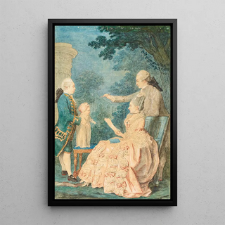 Louis Carrogis Carmontelle - Portrait of a Family Group the Comte de ChoiseulGouffier and Family.webp