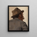 Mann von hinten mit Brille - Louis Charles Moeller — gerahmtes Bild an der Wand