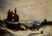 Le retour du marché, effet de neige sur Paris - Louis Claude Mallebranche — Ansicht des Kunstwerks
