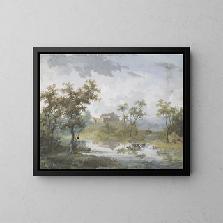 Louis Gabriel Moreau - The Rustic River Ford.webp