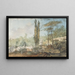 Vue d'un parc - Louis Gabriel Moreau — gerahmtes Bild an der Wand