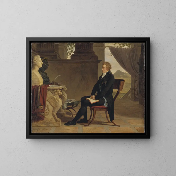 Der Graf Gustaf Mauritz Armfelt in Florenz - Louis Gauffier — gerahmtes Bild an der Wand