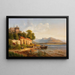 Küstenlandschaft Norditaliens mit Figuren - Louis Gurlitt — gerahmtes Bild an der Wand