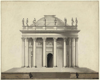 Louis Gustave Taraval - A Classical Temple.webp