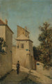 Die Straße des Mont-Cenis an der Ecke der Straße Saint-Vincent Montmartre 18. Bezirk - Louis Hista — Ansicht des Kunstwerks