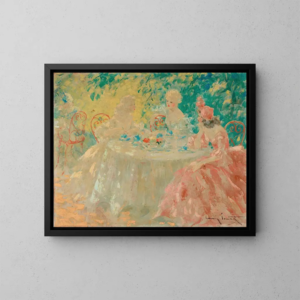 Fin de déjeuner - Louis Icart — gerahmtes Bild an der Wand