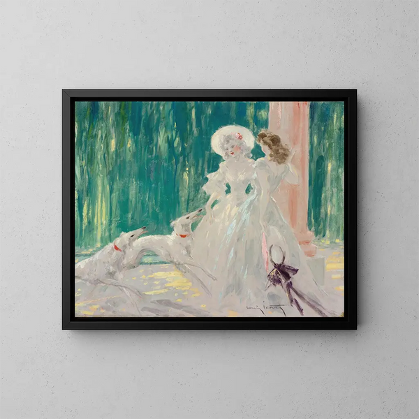 Le bel après-midi - Louis Icart — gerahmtes Bild an der Wand