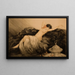 Nu at the Black Fur - Louis Icart — framed artwork on a wall