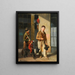Zwei Savoyarden mit einem Affen und einem Hund - Louis Joseph Toussaint Rossignon — gerahmtes Bild an der Wand