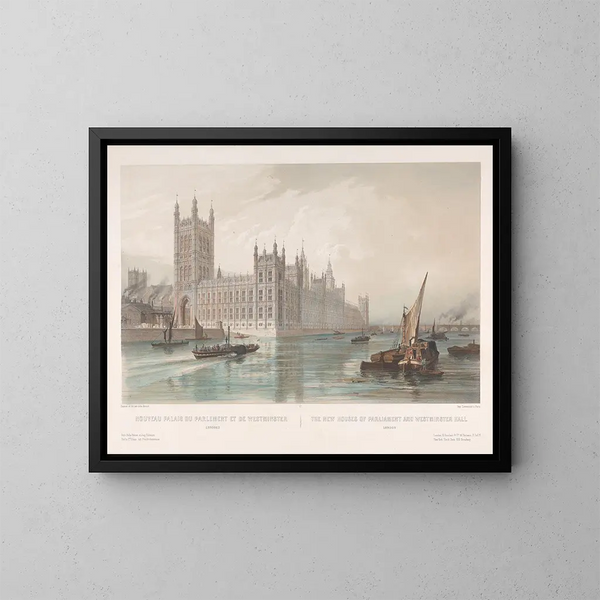 Nuovo Palazzo di Westminster - Louis Jules Arnout — quadro incorniciato alla parete