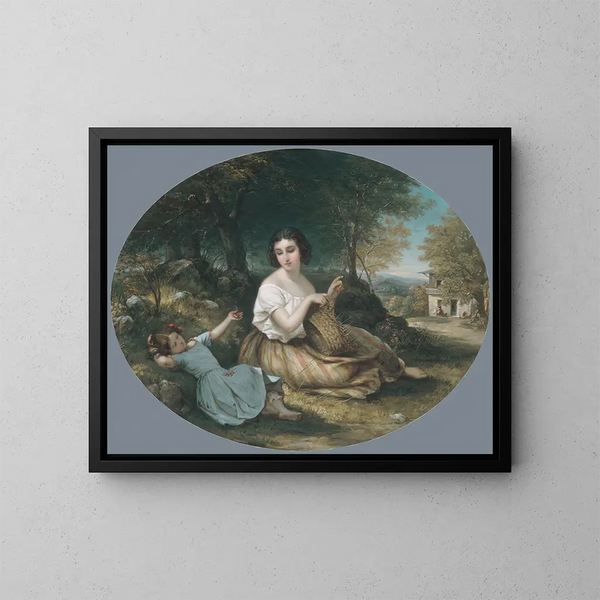 Der Korb des Handwerkers - Louis Lang — gerahmtes Bild an der Wand