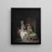 Garnierend die Statue des Cupido - Louis Léopold Boilly — gerahmtes Bild an der Wand