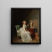 Dame in weißem Kleid sitzend an ihrem Schreibtisch - Louis Léopold Boilly — gerahmtes Bild an der Wand