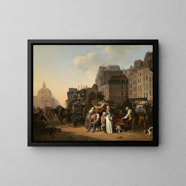Les Déplacements - Louis Léopold Boilly — gerahmtes Bild an der Wand