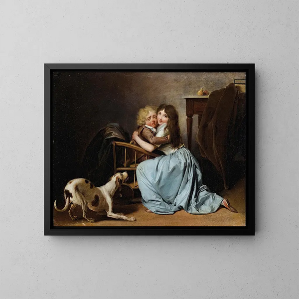 Die unbegründete Angst - Louis Léopold Boilly — gerahmtes Bild an der Wand