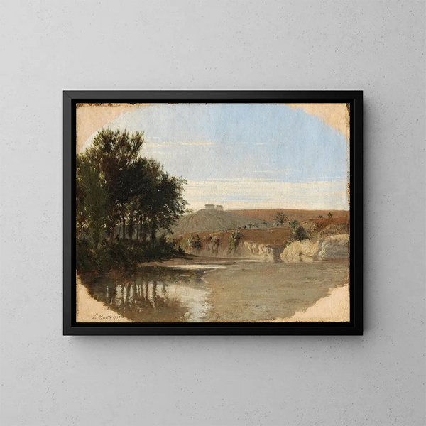 Vista di un lago - Louis Léopold Boilly — quadro incorniciato alla parete
