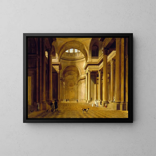 Vista interna del Pantheon - Louis Léopold Boilly — quadro incorniciato alla parete