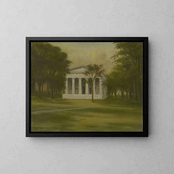 L'Antico Stato della Casa sul Green di New Haven - Louis Martin Wool — quadro incorniciato alla parete