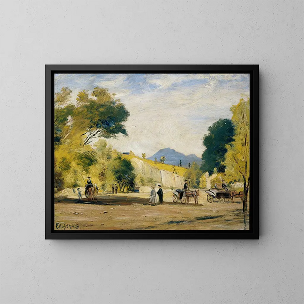 Taxis à louer - Louis Michel Eilshemius — quadro incorniciato alla parete