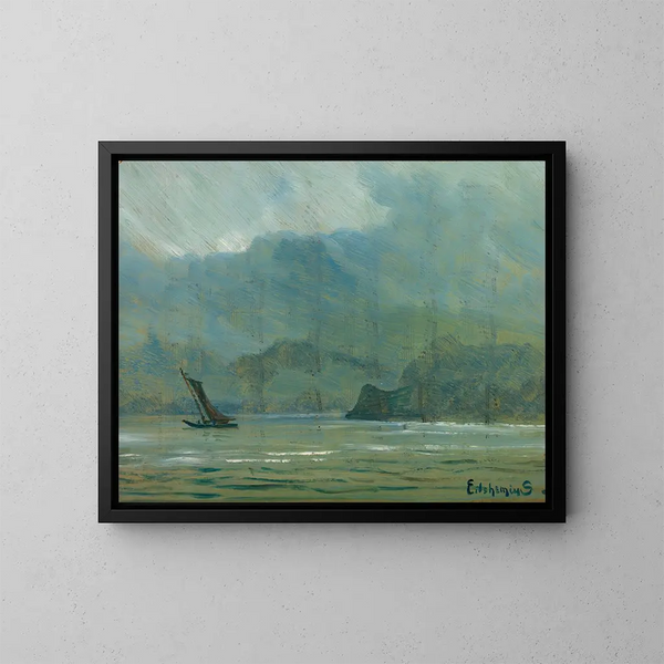 Paesaggio azzurro pallido - Louis Michel Eilshemius — quadro incorniciato alla parete